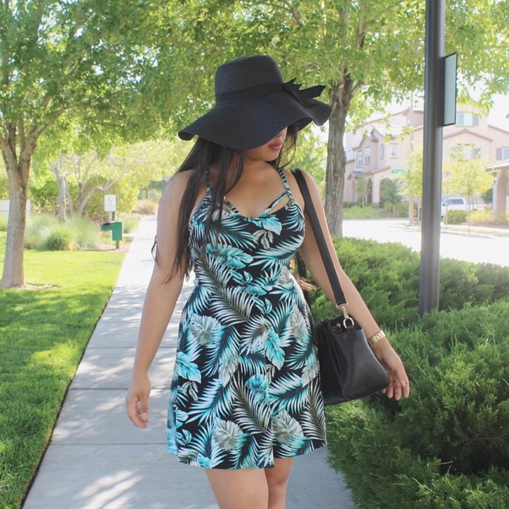 Palm Tree Skater Dress
